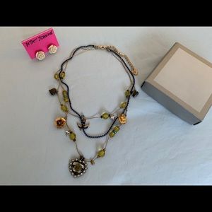 Betsy Johnson necklace & earring set